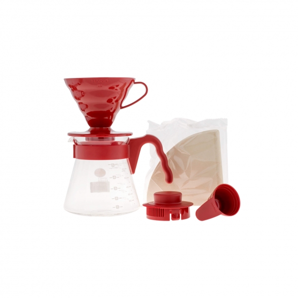 Zestaw Hario V60 Pour Over Kit – czerwony